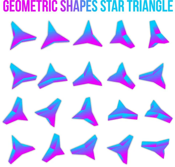 Геометрические Формы Звёздного Треугольника — стоковый вектор