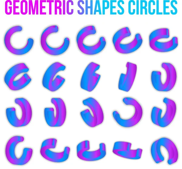 Geometrik Şekil Gradyan Şekilleri — Stok Vektör