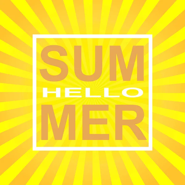 De achtergrond van de zomer met oranje geel stralen zomer zon lichte uitbarsting. Vectorillustratie EPS-10 voor de presentatie van het ontwerp, brochure lay-outpagina, cover boek of tijdschrift — Stockvector