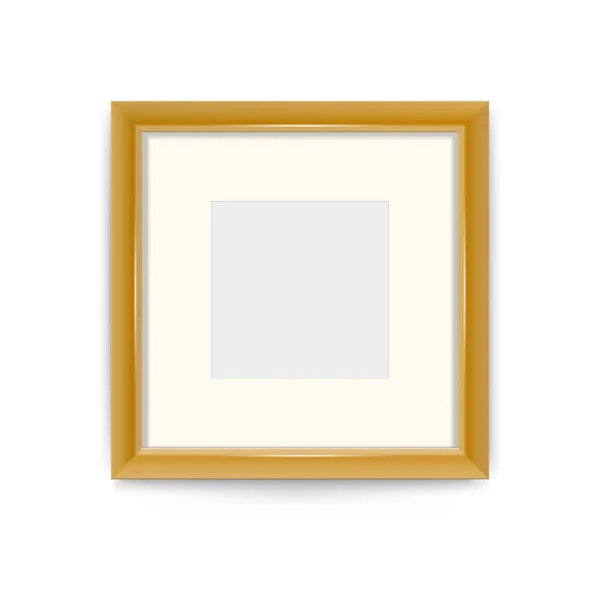 Gold photo frame. Easily change the size of the frame. Its easy to change the color of the frame. Vector design ornaments. — Stock Vector