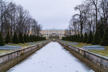 Ünlü Petrodvorets çeşmeleri ve parkları gelecek turizm sezonundan önce dinleniyor..