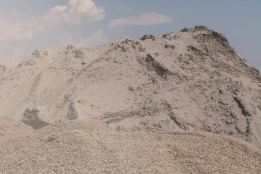 a pile of sand for industry, note shallow depth of field