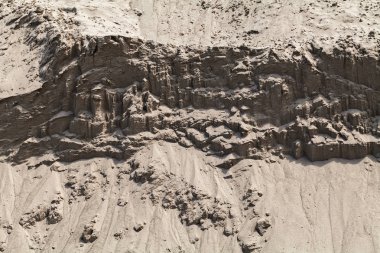 a pile of sand for industry, note shallow depth of field