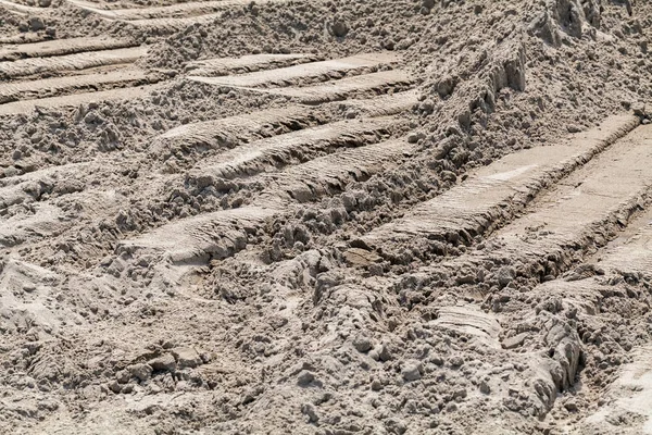 Uma Pilha Areia Para Indústria Observe Profundidade Rasa Campo — Fotografia de Stock