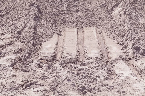 Een Berg Zand Voor Industrie Noot Ondiepe Diepte Van Het — Stockfoto