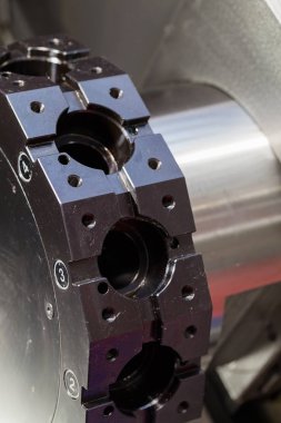 Üretim için makinenin bir parçası, alanın yüzeysel derinliğine dikkat edin