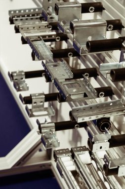 Üretim için makinenin bir parçası, alanın yüzeysel derinliğine dikkat edin