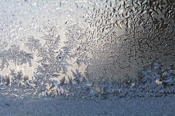 Frostmuster Auf Glas Geringe Schärfentiefe Beachten — Stockfoto