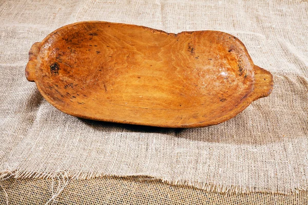 Old Wooden Oval Container Various Purposes — Stock Photo, Image