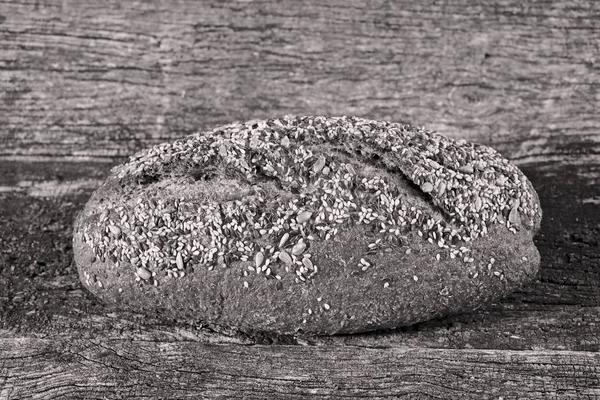 Bread Seeds Wooden Board — Stock Photo, Image