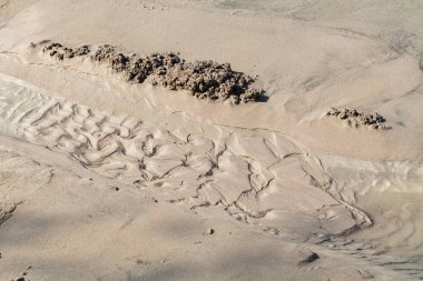 Yağmur sonrası çamur, alanın derinliğine dikkat edin.