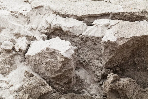 Areia Construção Perto Local Observe Profundidade Rasa Campo — Fotografia de Stock