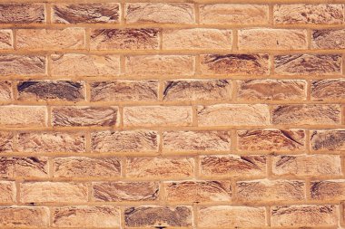 Parlak tuğla duvara odaklan