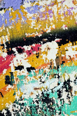 Birçok renge sahip bir kapatma duvarının soyutlanması, alanın sığ derinliğine dikkat edin