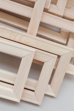 Tablolar için ahşap çerçeveler, yüzeysel alan derinliğine dikkat edin.