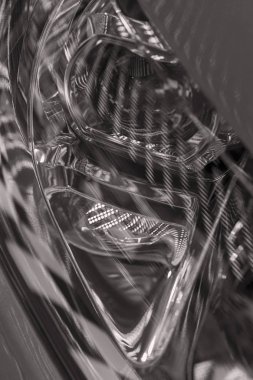 Aracın soyut farları, alan derinliğine dikkat edin