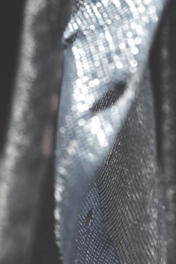 Işığın altında soyut eski mavi ağ, alanın sığ derinliğine dikkat edin