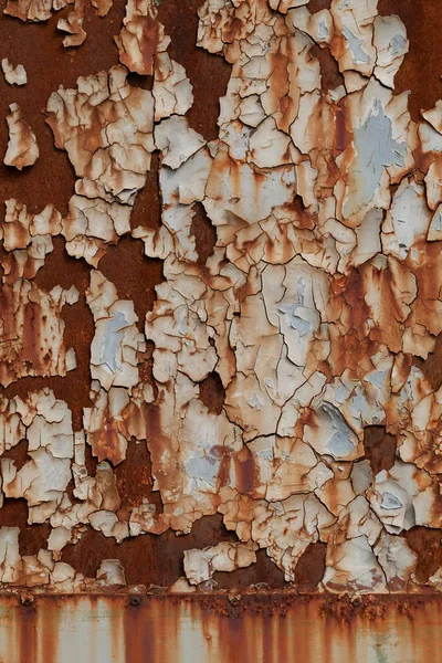 metal door damaged by rust, note shallow depth of field