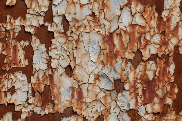 metal door damaged by rust, note shallow depth of field