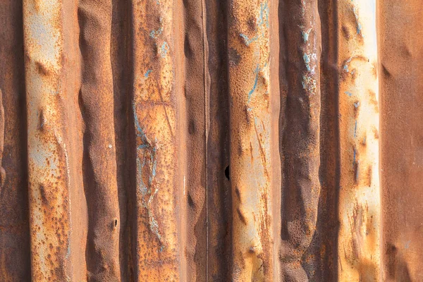 Metalen Deur Beschadigd Door Roest Opmerking Ondiepe Scherptediepte — Stockfoto
