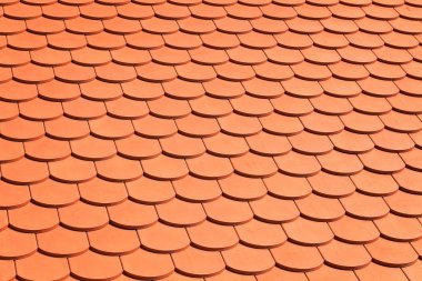 yarım daire şeklindeki çatı kiremitleri, not alan sığ derinliği