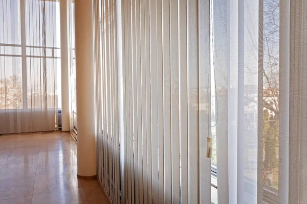 Muestras Persianas Cortinas Para Las Ventanas Con Mehanismo Nota Poca —  Fotos de Stock