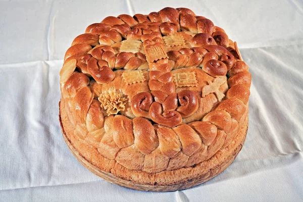 Ortodoksyjne Tradycyjne Ciasto Białym Tle — Zdjęcie stockowe