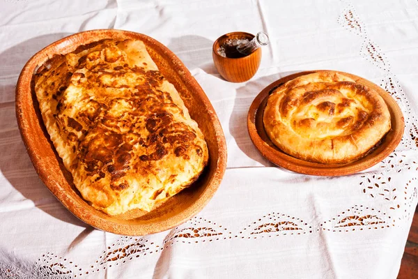 Torta Queijo Tradicional Sérvio — Fotografia de Stock