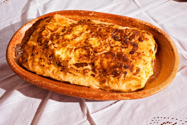 Srbský Tradiční Sýrový Koláč — Stock fotografie