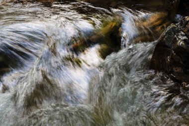 clear mountain running water, note shallow depth of field