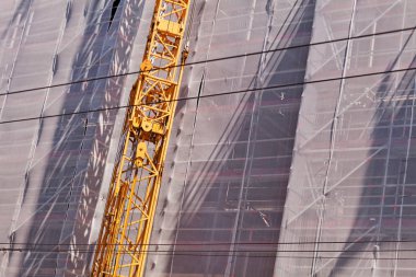 İnşaat ekipman ve işçiler ile