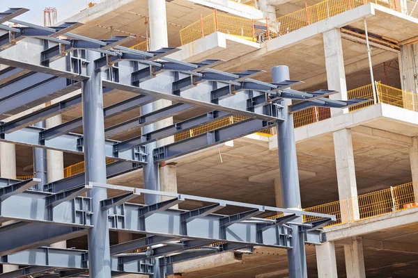 Edificio Construcción Con Andamio Grúa — Foto de Stock