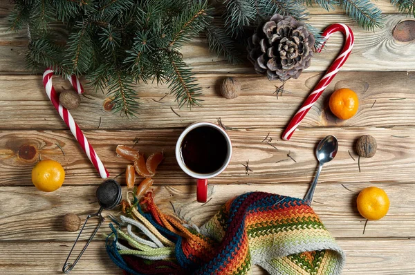 Cozy and cute Christmas still life. — Stock Photo, Image