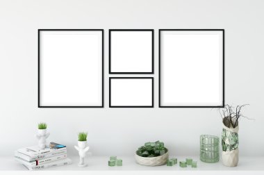 Çerçeve mockup, Poster mock-up, ürün örnekler, tuval Mockup, sunu Sanat çalışması, İskandinav tarzı stok görüntü