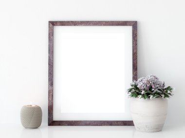 Çerçeve mockup, Poster mock-up, ürün örnekler, tuval Mockup, sunu Sanat çalışması, İskandinav tarzı stok görüntü