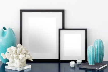 Çerçeve mockup, Poster mock-up, ürün örnekler, tuval Mockup, sunu Sanat çalışması, İskandinav tarzı stok görüntü