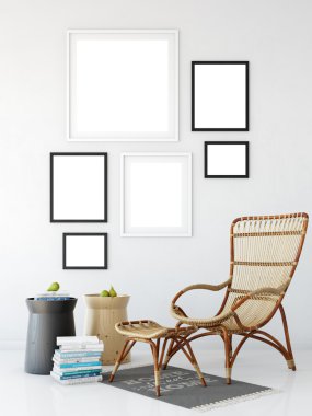 Çerçeve mockup, Poster mock-up, ürün örnekler, tuval Mockup, sunu Sanat çalışması, İskandinav tarzı stok görüntü