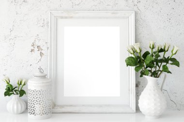Çerçeve mockup, Poster mock-up, ürün örnekler, tuval Mockup, sunu Sanat çalışması, İskandinav tarzı stok görüntü