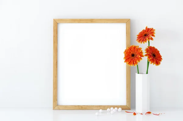 Frame mockup, Poster mock-up, Product Mockups, Canvas Mockup, Presentation art work, scandinavian style  Stock Image — Stock Photo, Image