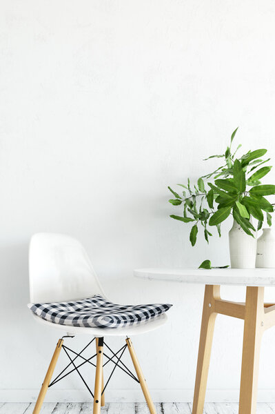 Wall, Wall Interior, Frame mockup, Poster mock-up, Product Mockups, Canvas Mockup, Presentation art work, scandinavian style  Stock Image