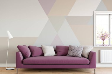 duvar iç kadar alay et. Duvar sanatı. 3D render, 3d çizim
