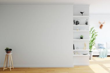 duvar iç kadar alay et. Duvar sanatı. 3D render, 3d çizim