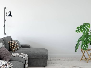 duvar iç kadar alay et. Duvar sanatı. 3D render, 3d çizim