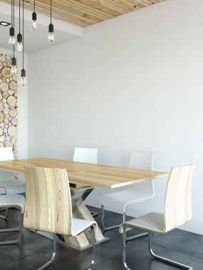 Ofis duvar iç kadar sahte. Duvar sanatı. 3D render, 3d çizim