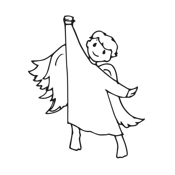 Ангел милый человечек жест победы — стоковый вектор
