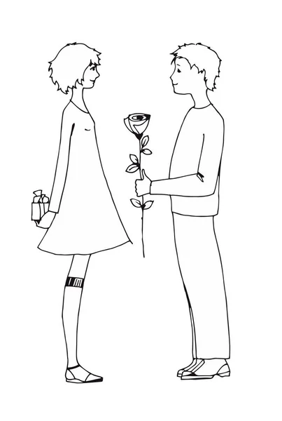 Aşk genç erkek ve kız