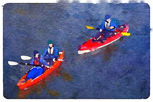 DW Due canoe — Foto Stock