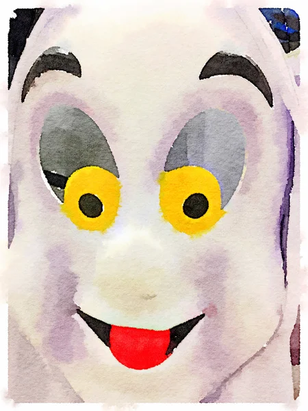 Watercolour painting of a ghost — ストック写真
