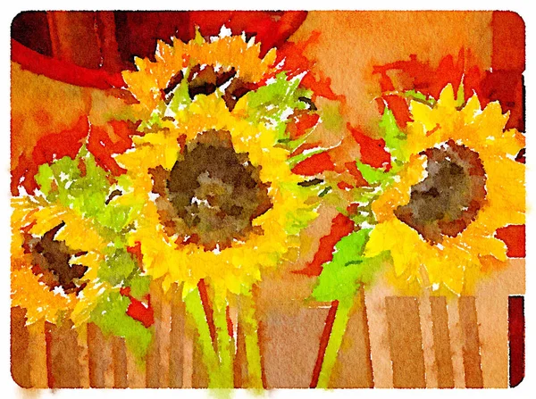 DW Sunflowers indoors