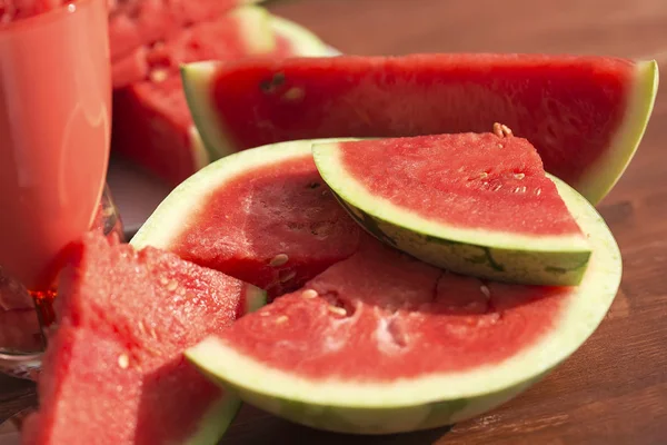 Bodegón de frutas de verano, frescura natural de sandía . — Foto de Stock